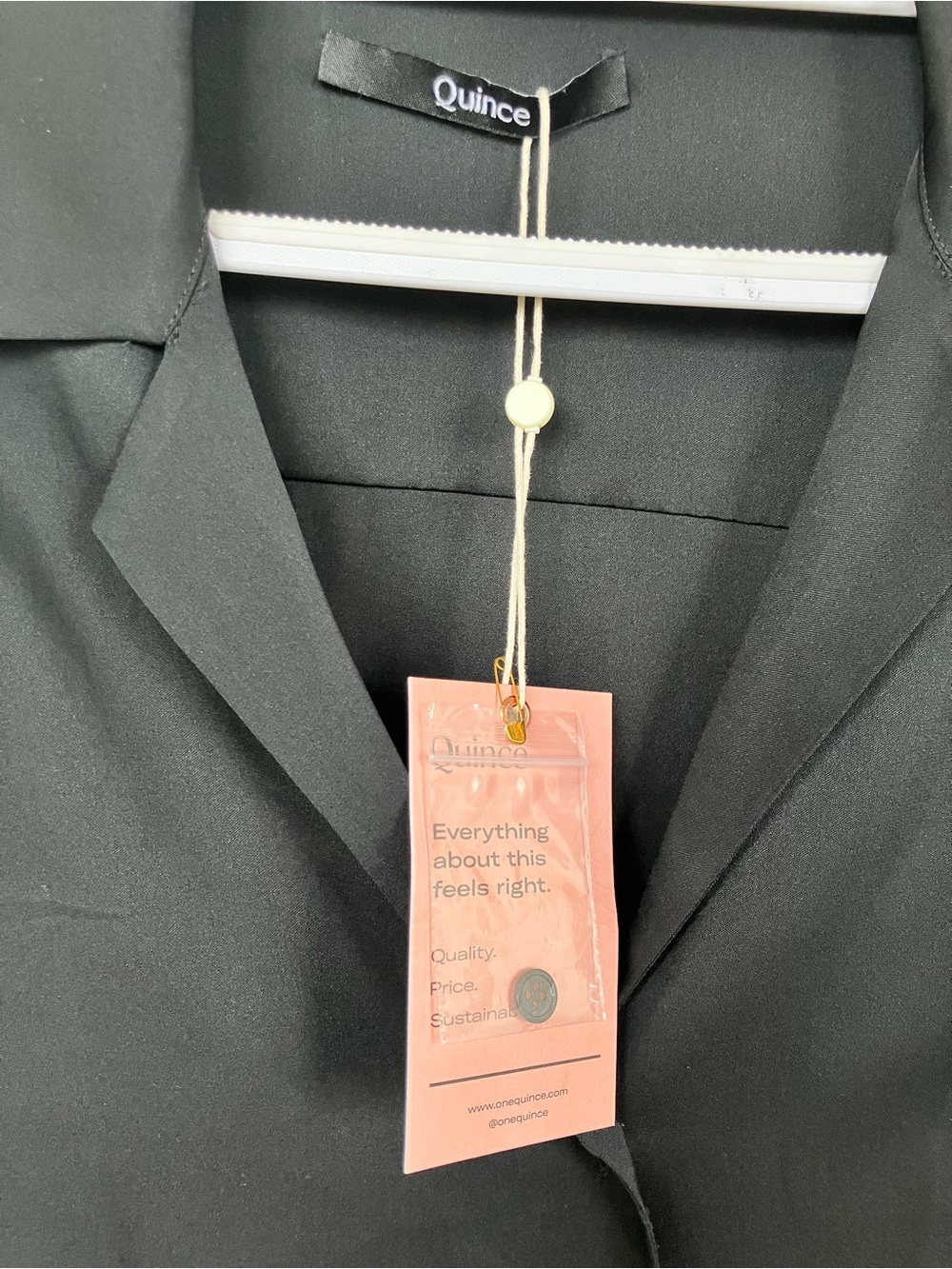 Quince Washable Stretch Silk Notch Collar Blouse - Picture 3 of 4
